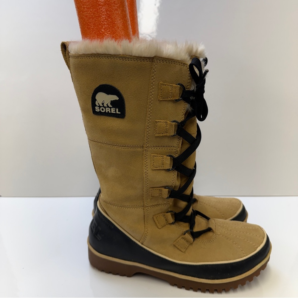 Sorel Tan and Black Winter Boots